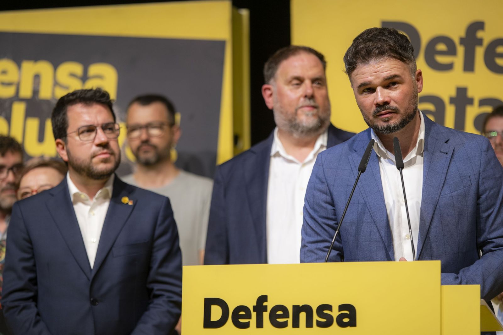 Los principales dirigentes de ERC comparecen tras el 23-J