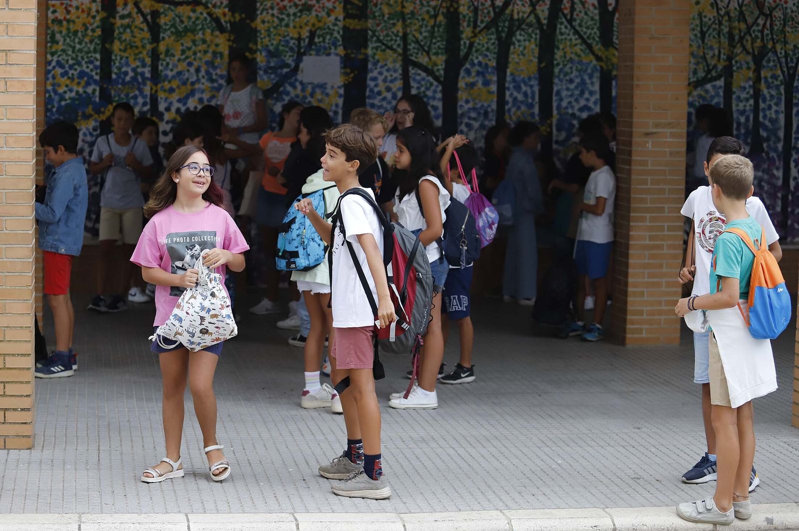 Primer día de colegio en Huelva.