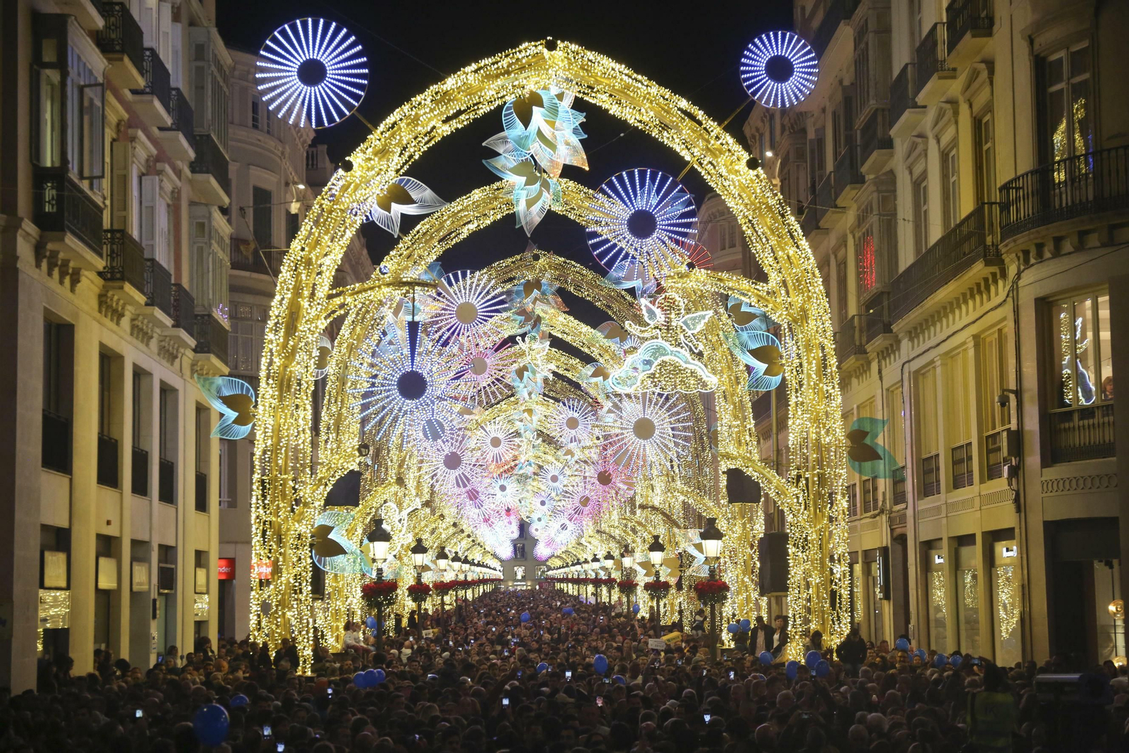 Las fotos de las luces de Navidad en Málaga Las fotos de las luces de Navidad en Málaga