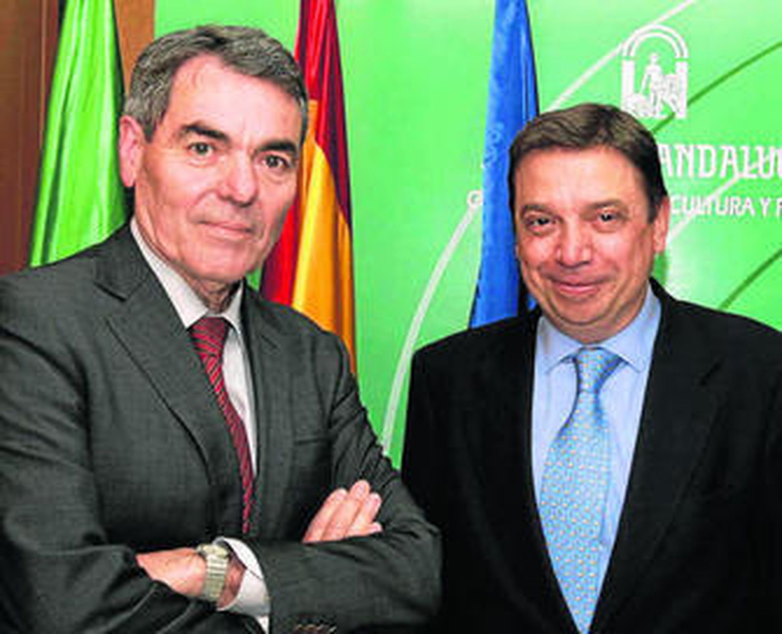 Jerónimo Molina junto al consejero Luis Planas.