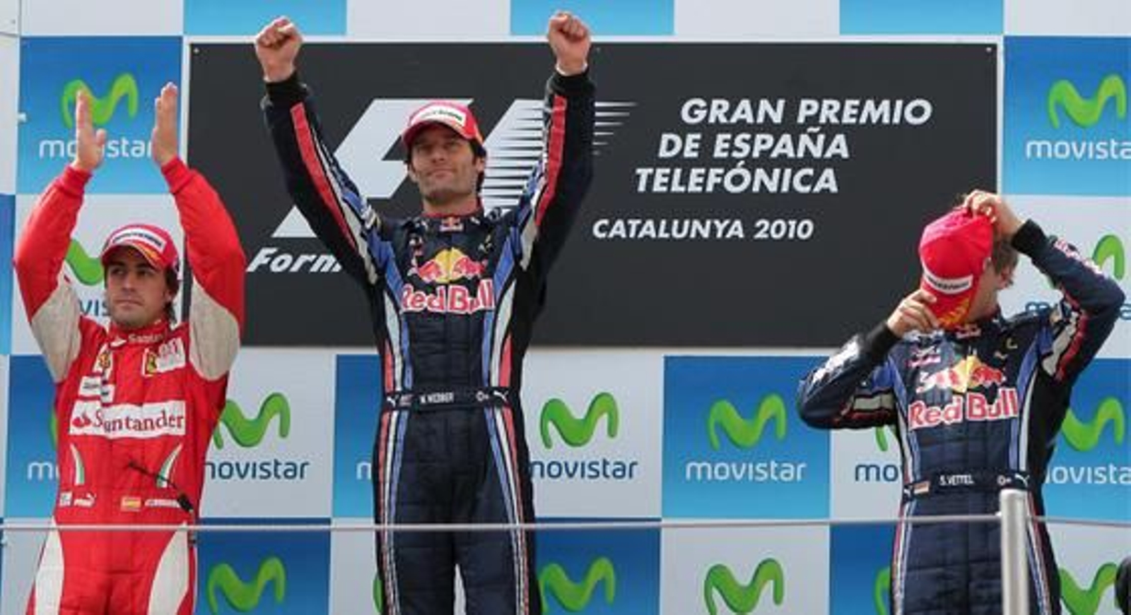 Fernando Alonso queda segundo en un Gran Premio dominado de principio a fin por el piloto de Red Bull Mark Webber. / EFE