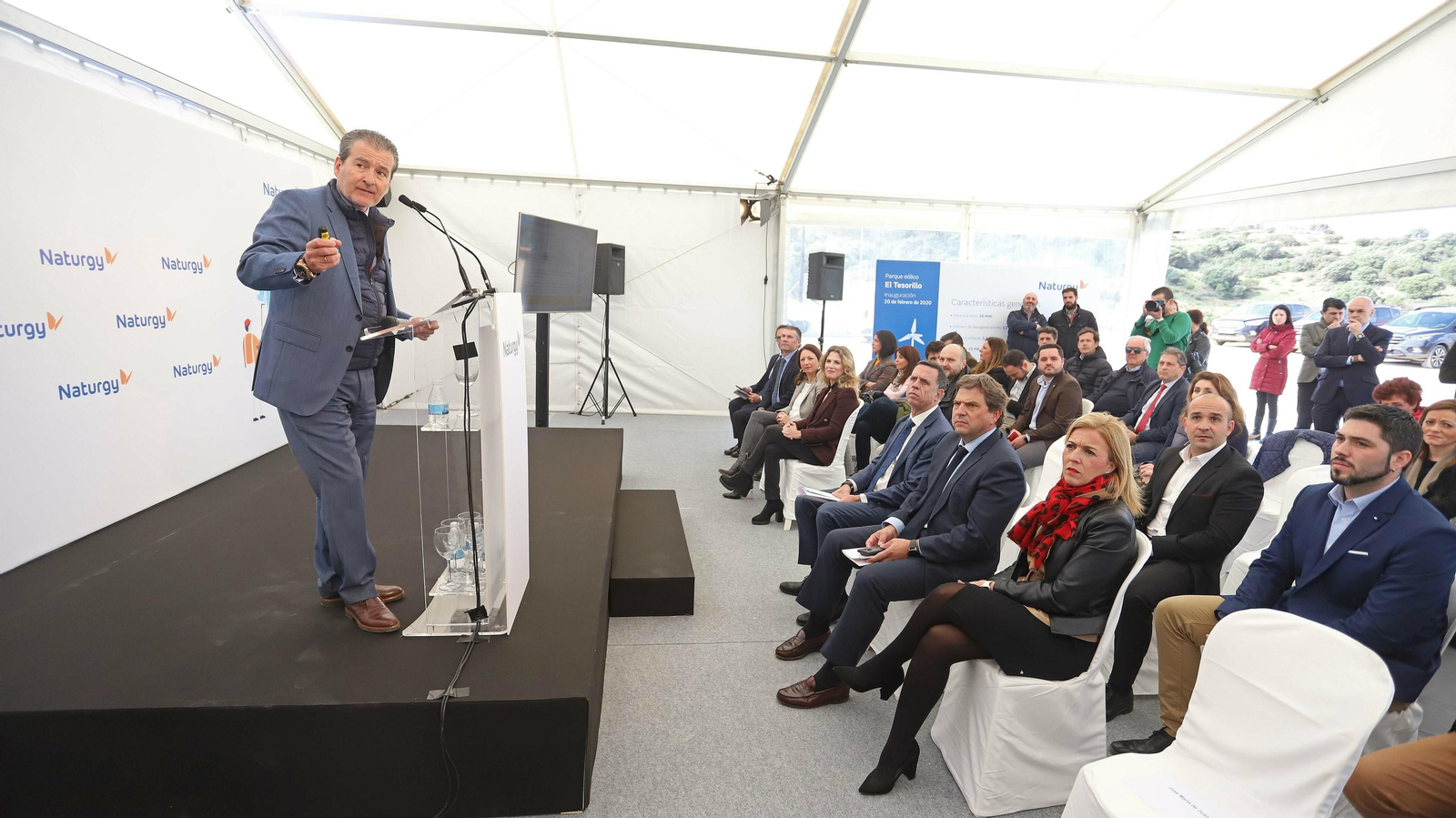 Las mejores fotos de la inauguración del parque eólico de Naturgy en Tesorillo