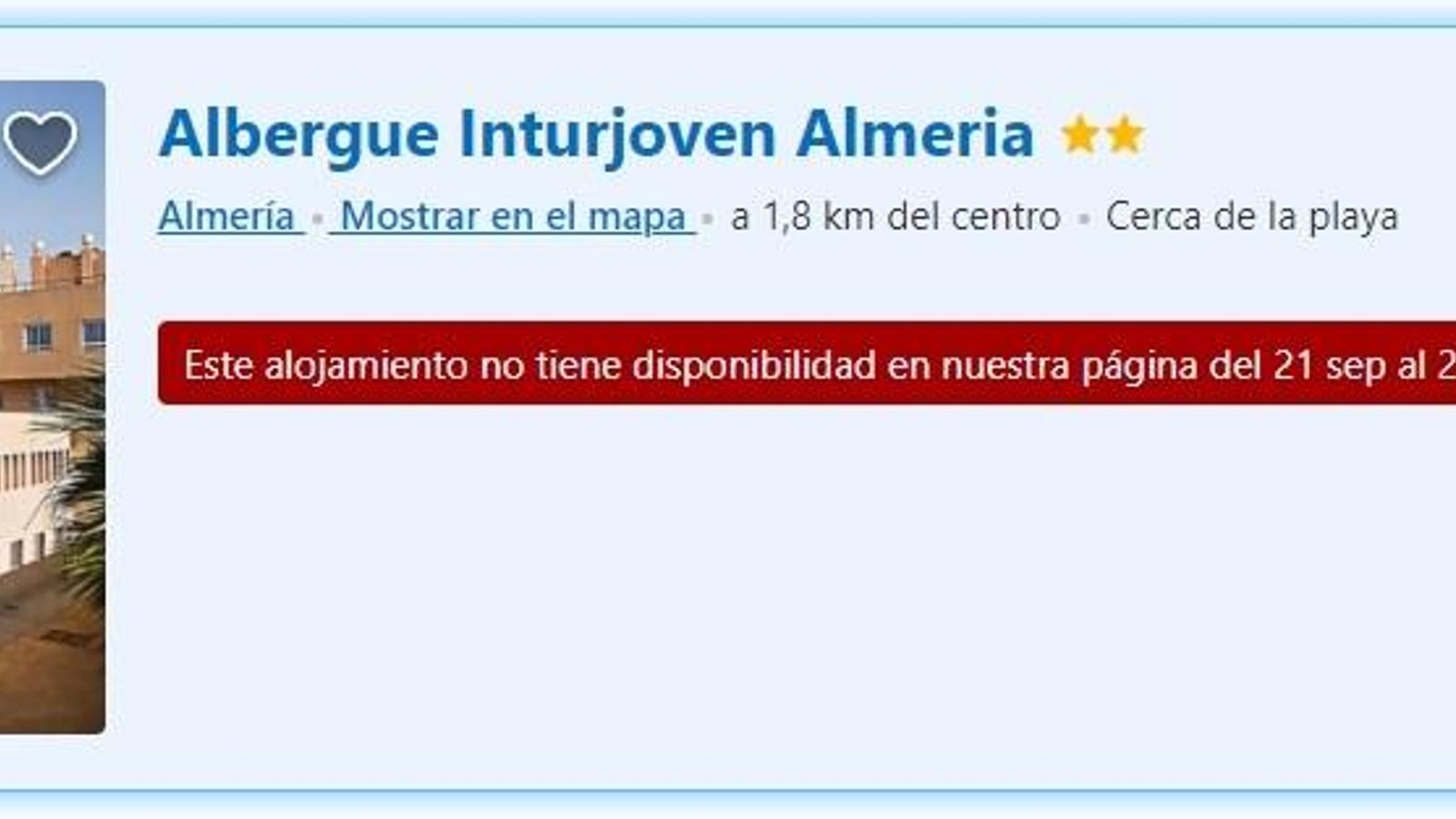 Booking como principal plataforma ha dejado de comercializar las estancias