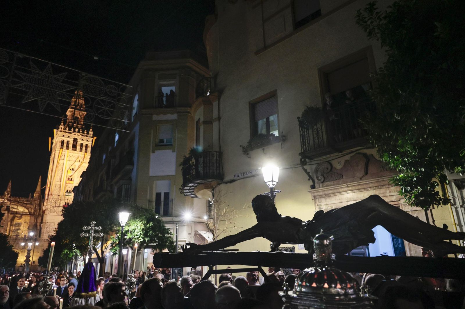 las imágenes de la procesión de el Cristo de la Buena Muerte y la Virgen de la Angustia