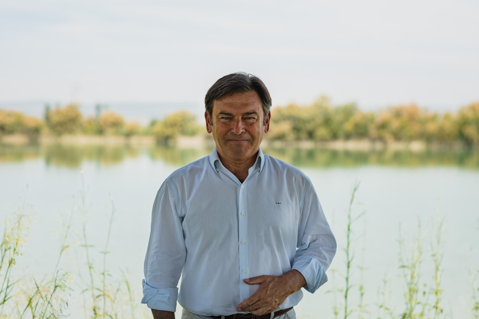 Luis Bolaños, en la finca.