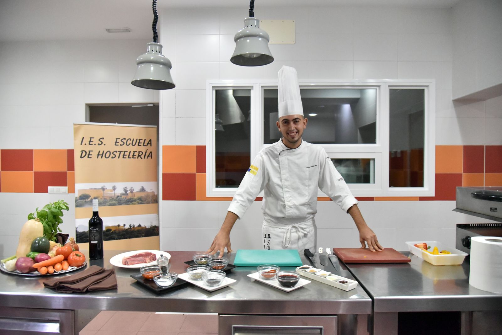 Víctor Meléndez, alumno de la Escuela de Hostelería de San Roque