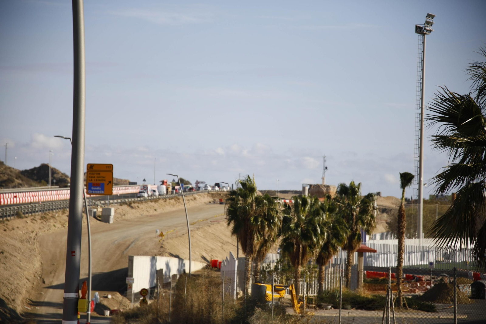 Imágenes del corte total en la A-7 de Almería