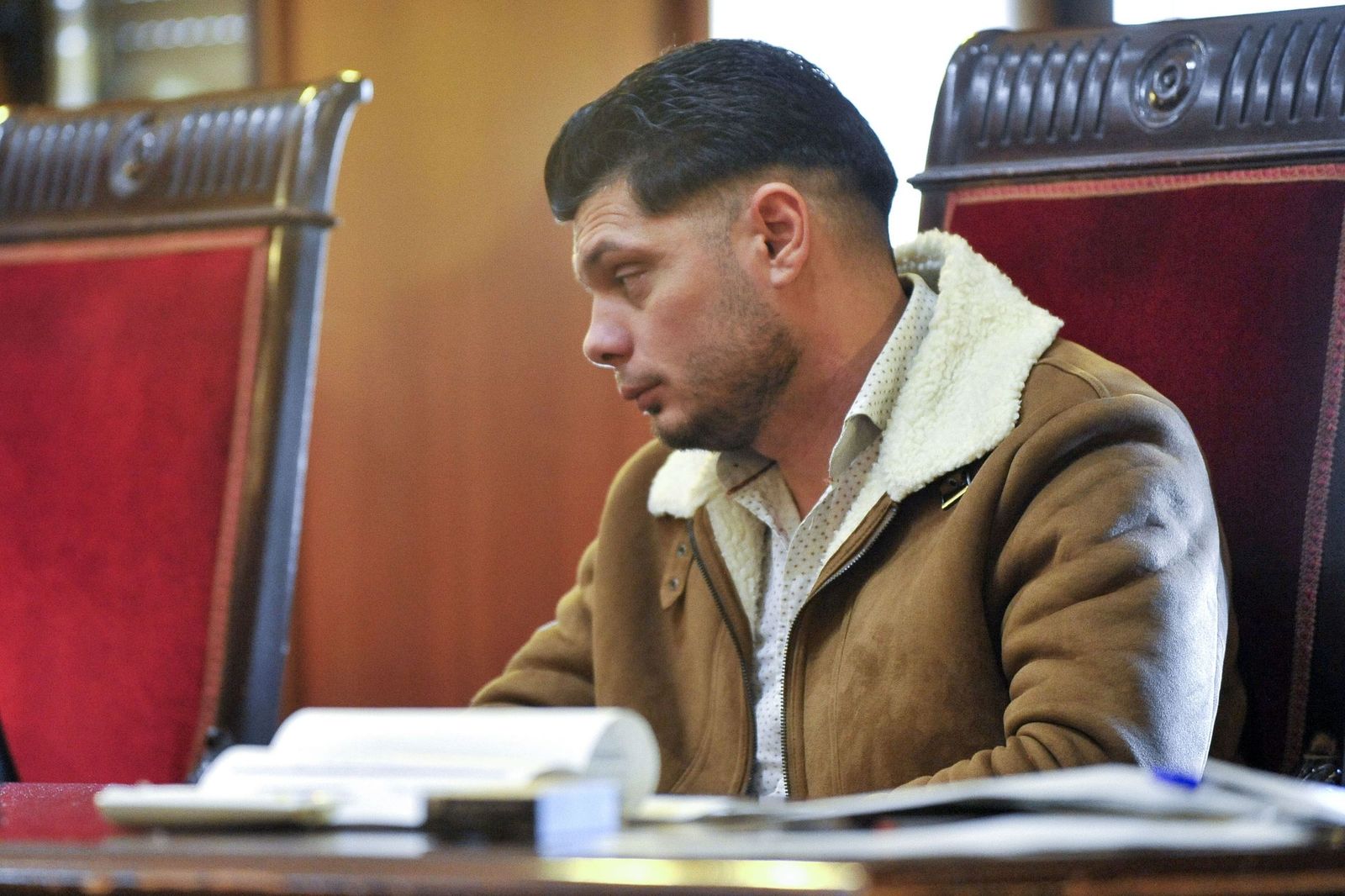 El acusado del crimen, durante la vista en la Audiencia Provincial de Albacete.