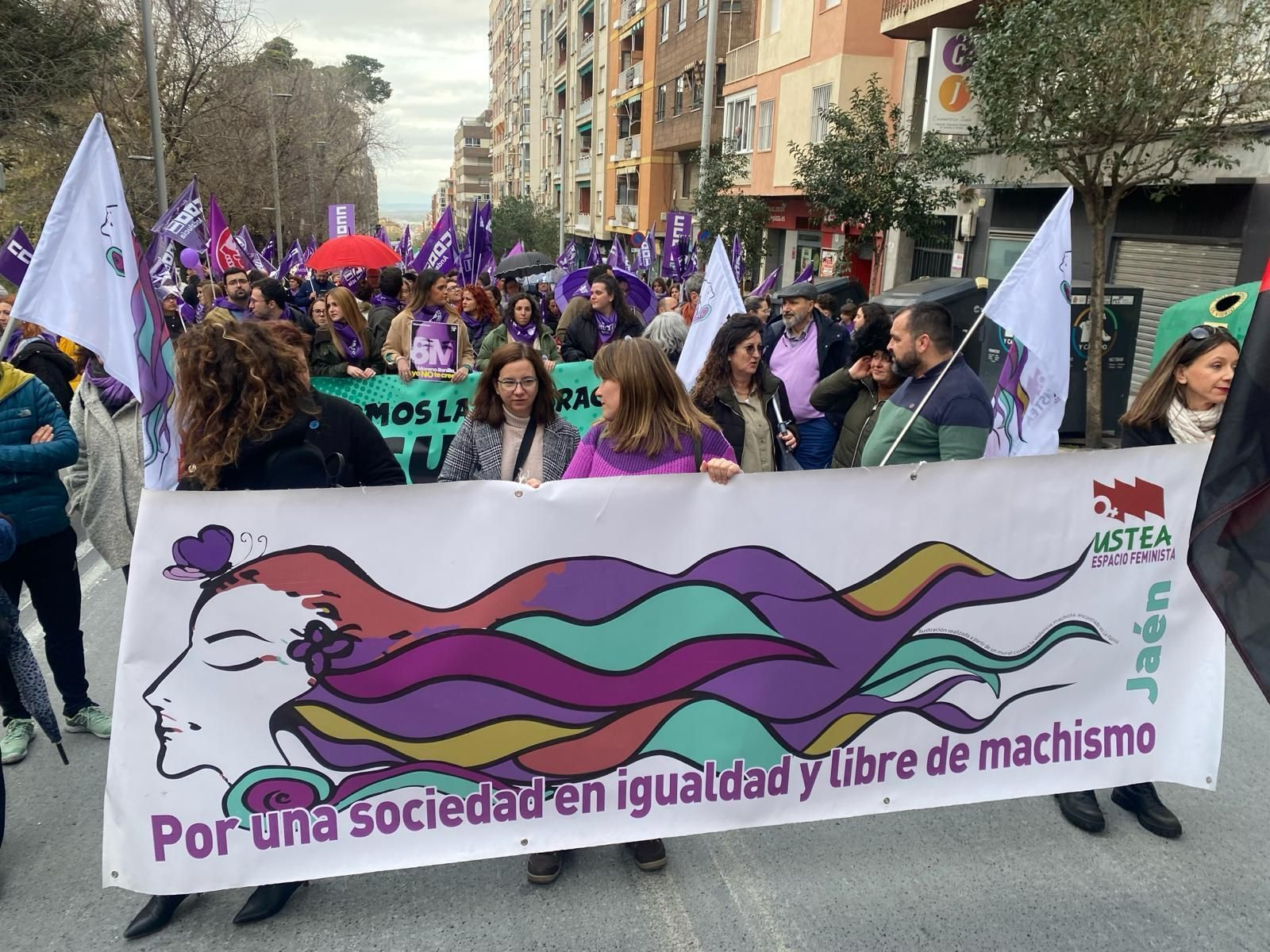 Manifestación del Día Internacional de la Mujer en Jaén.