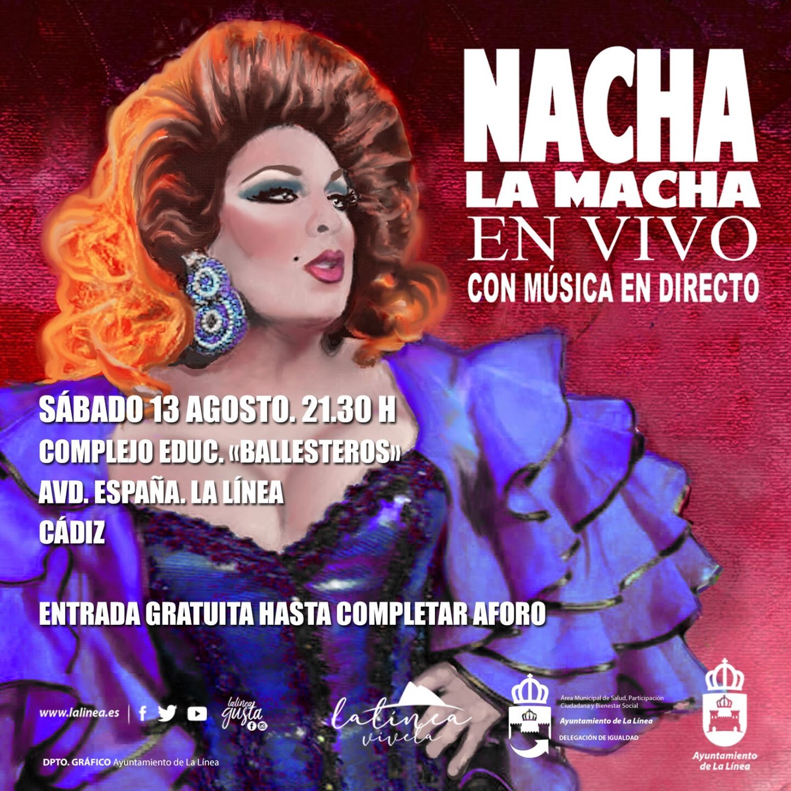 Cartel del espectáculo de Nacha la Macha
