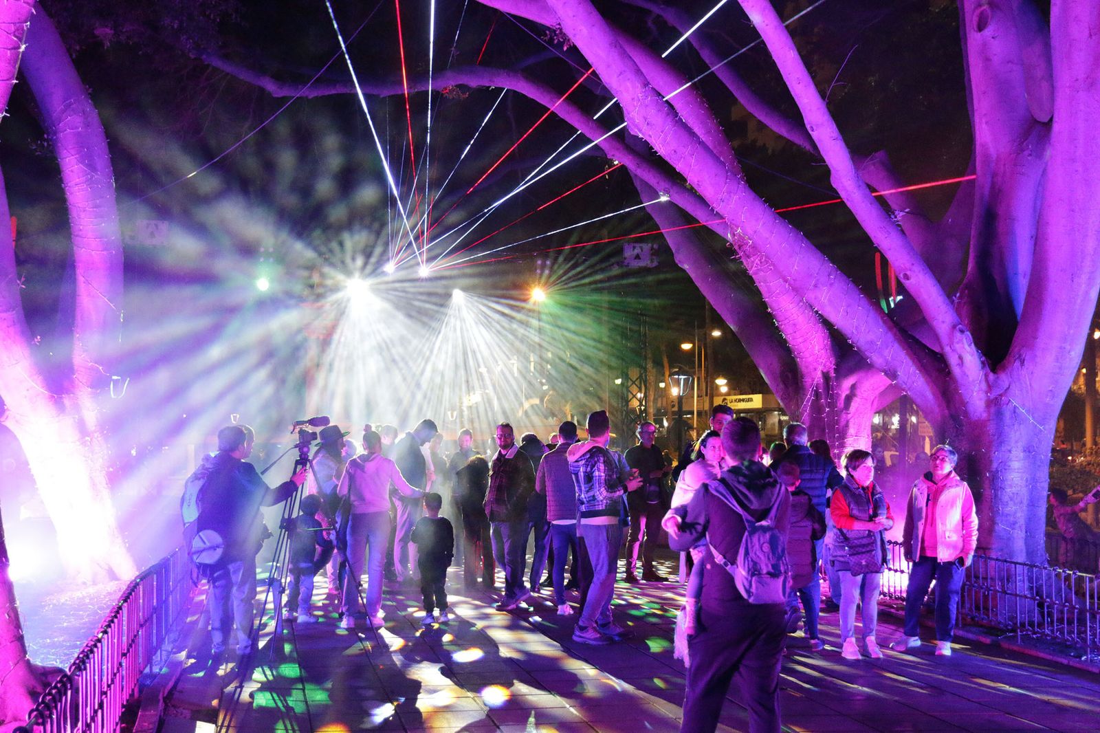 Así brilla el parque Nicolás Salmerón con el espectáculo 'Posidonia'