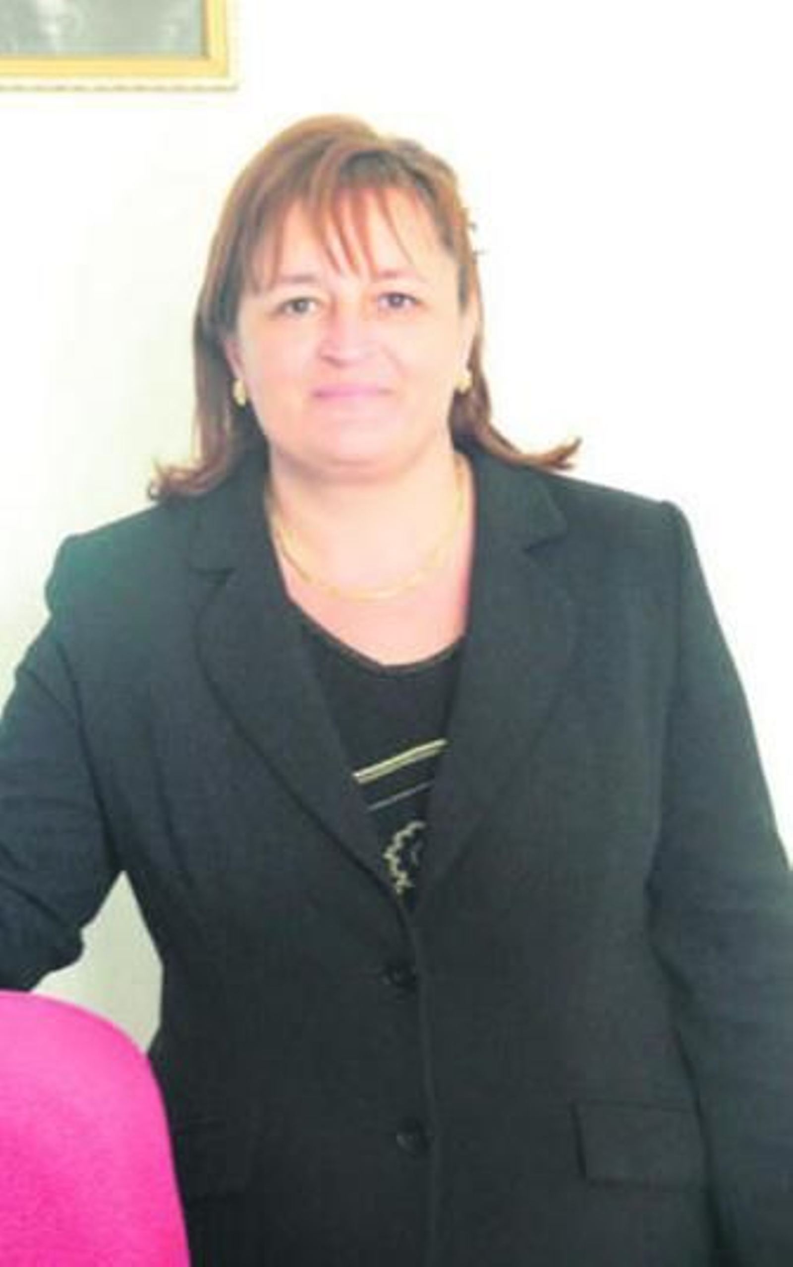 La alcaldesa Virtudes Pérez.