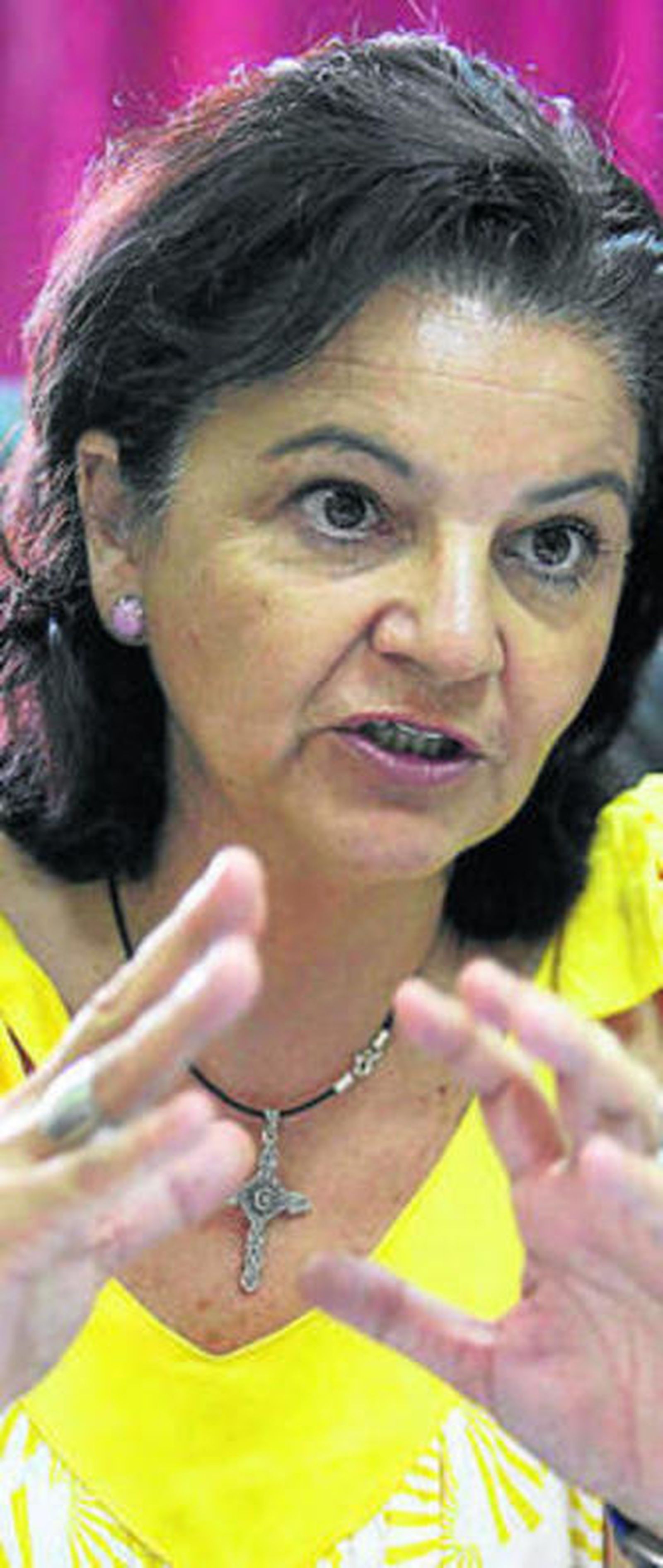 La alcaldesa, Mariana Pérez.