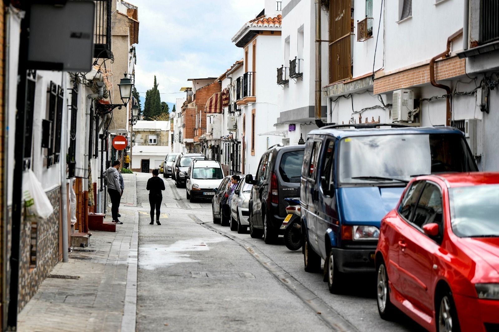 Lugar de la calle Marina, en el barrio de Haza Grande, en la que se produjo el apuñalamiento mortal.