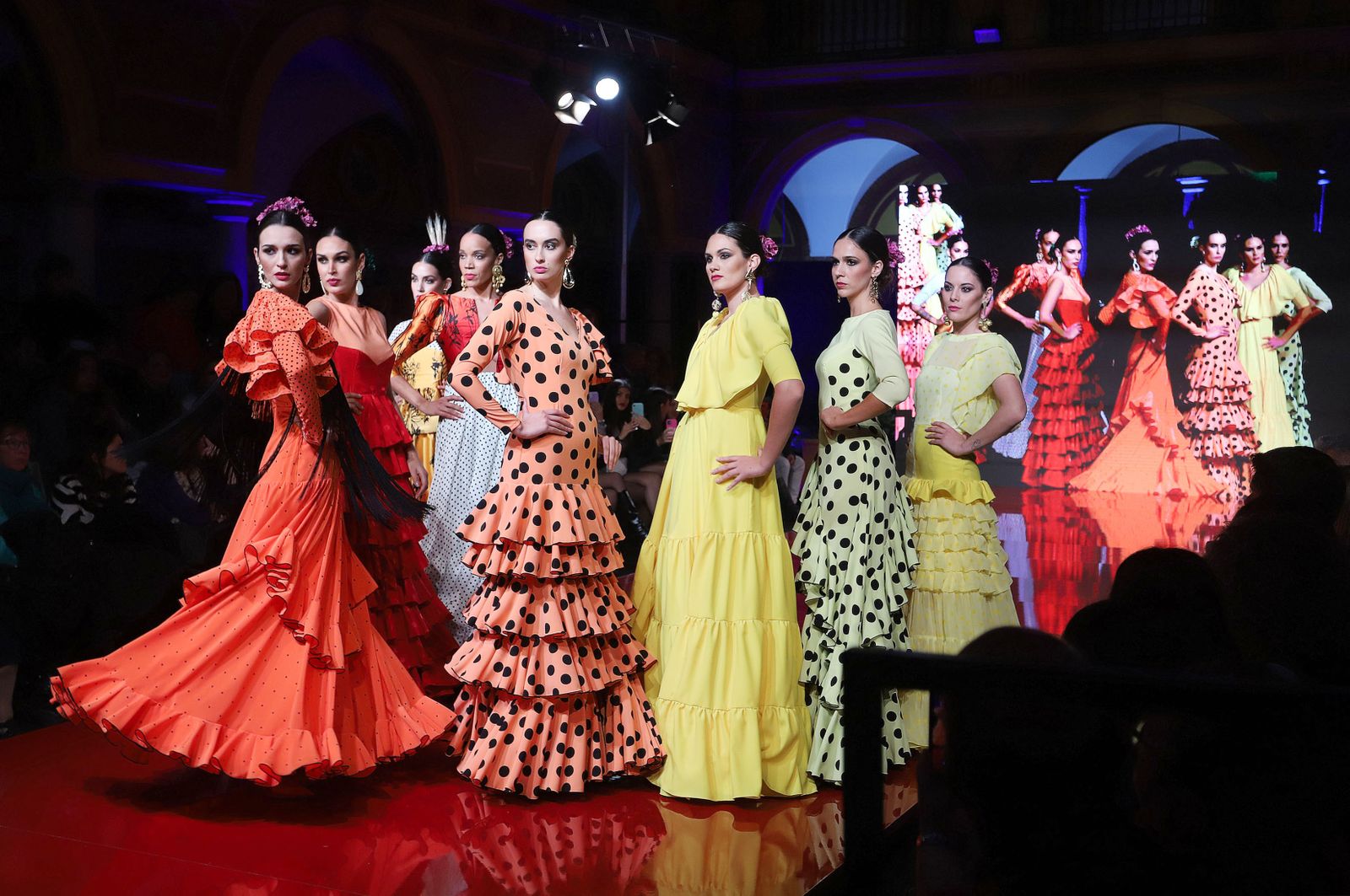 Huelva Flamenca 2023. Imágenes de la pasarela de moda flamenca de la modista Adelina Infante