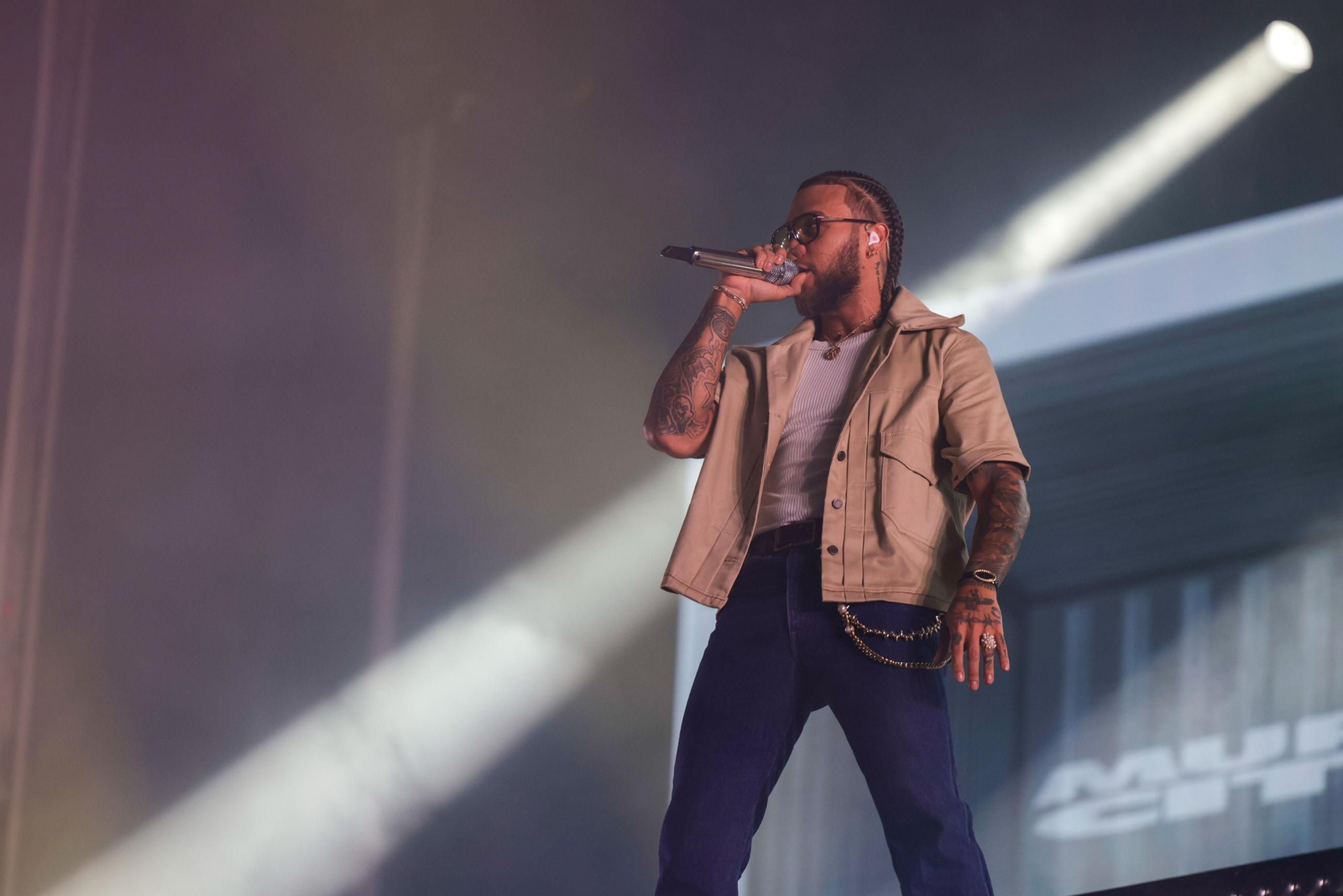 Jhayco, durante sy actuación en Concert Music Festival