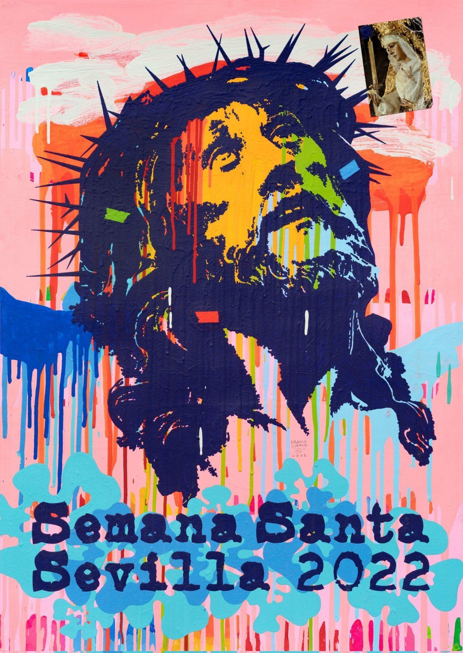 Cartel de Manolo Cuervo para anunciar la Semana Santa de 2022.