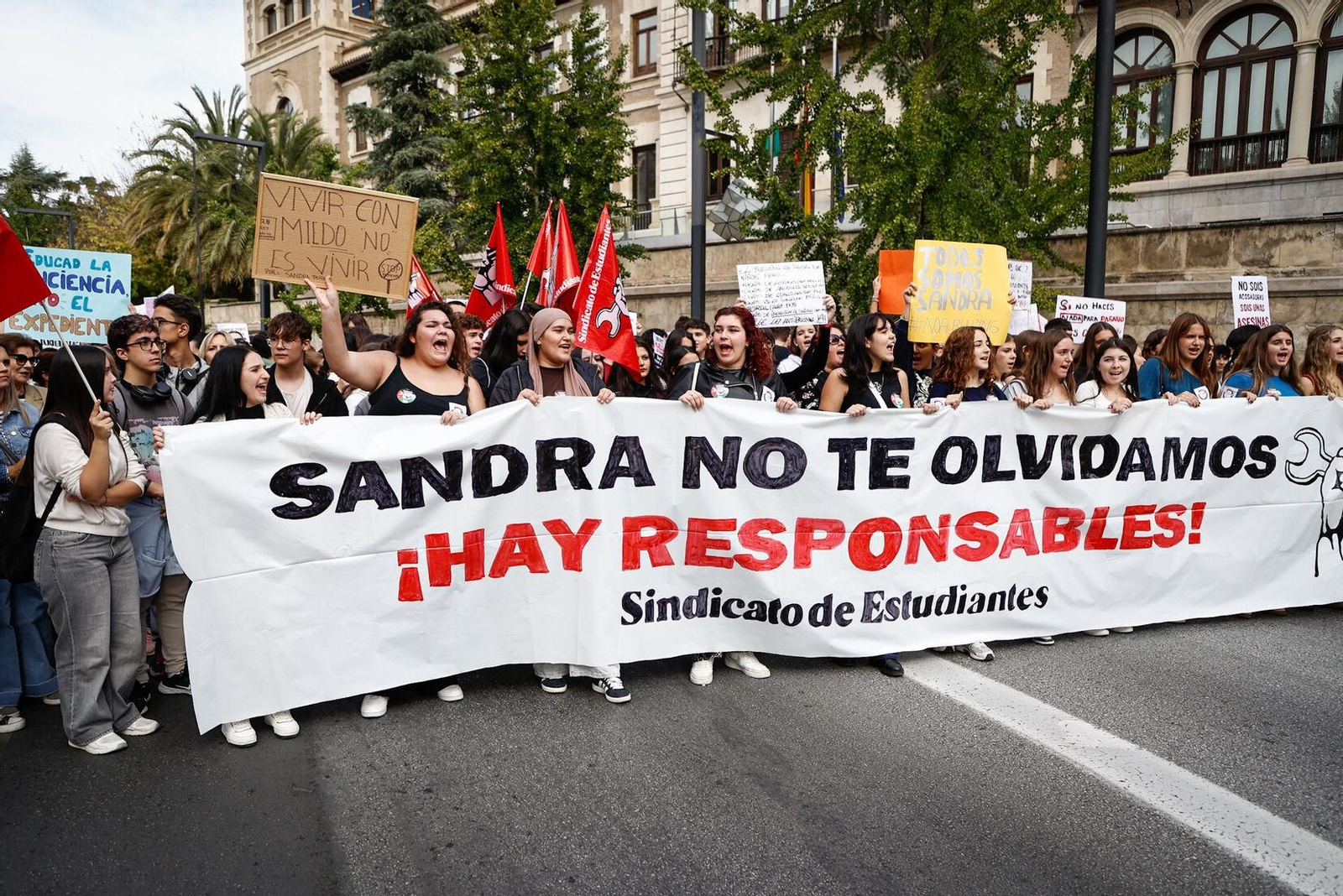 Unas 3.000 personas se manifiestan contra el acoso escolar en Granada: las imágenes