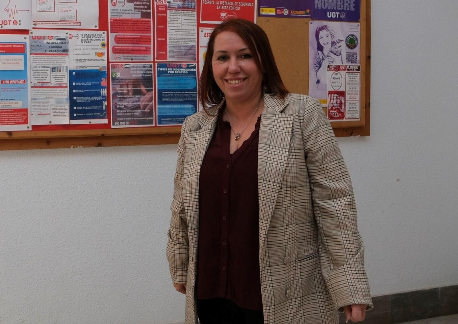 Carmen Vidal, secretaria general de UGT Almería.