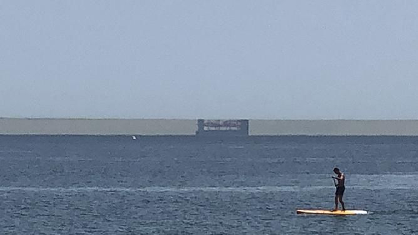 El efecto 'fata morgana' se deja ver en el litoral de levante de La Línea