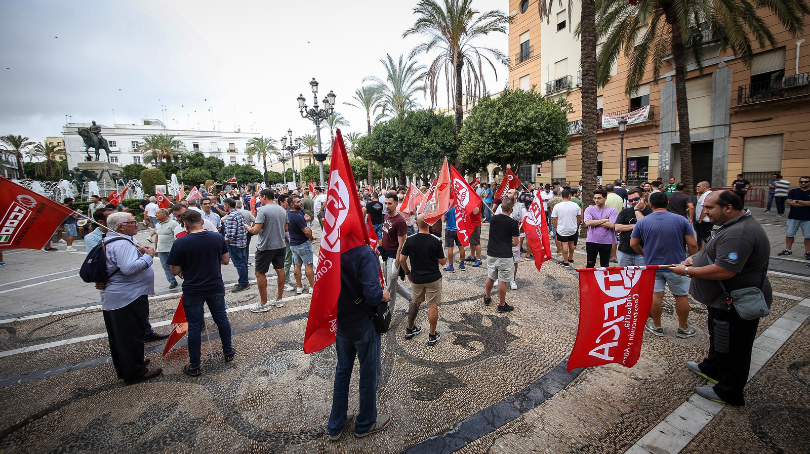 Manifestación de trabajadores de la Vid para pedir un convenio digno