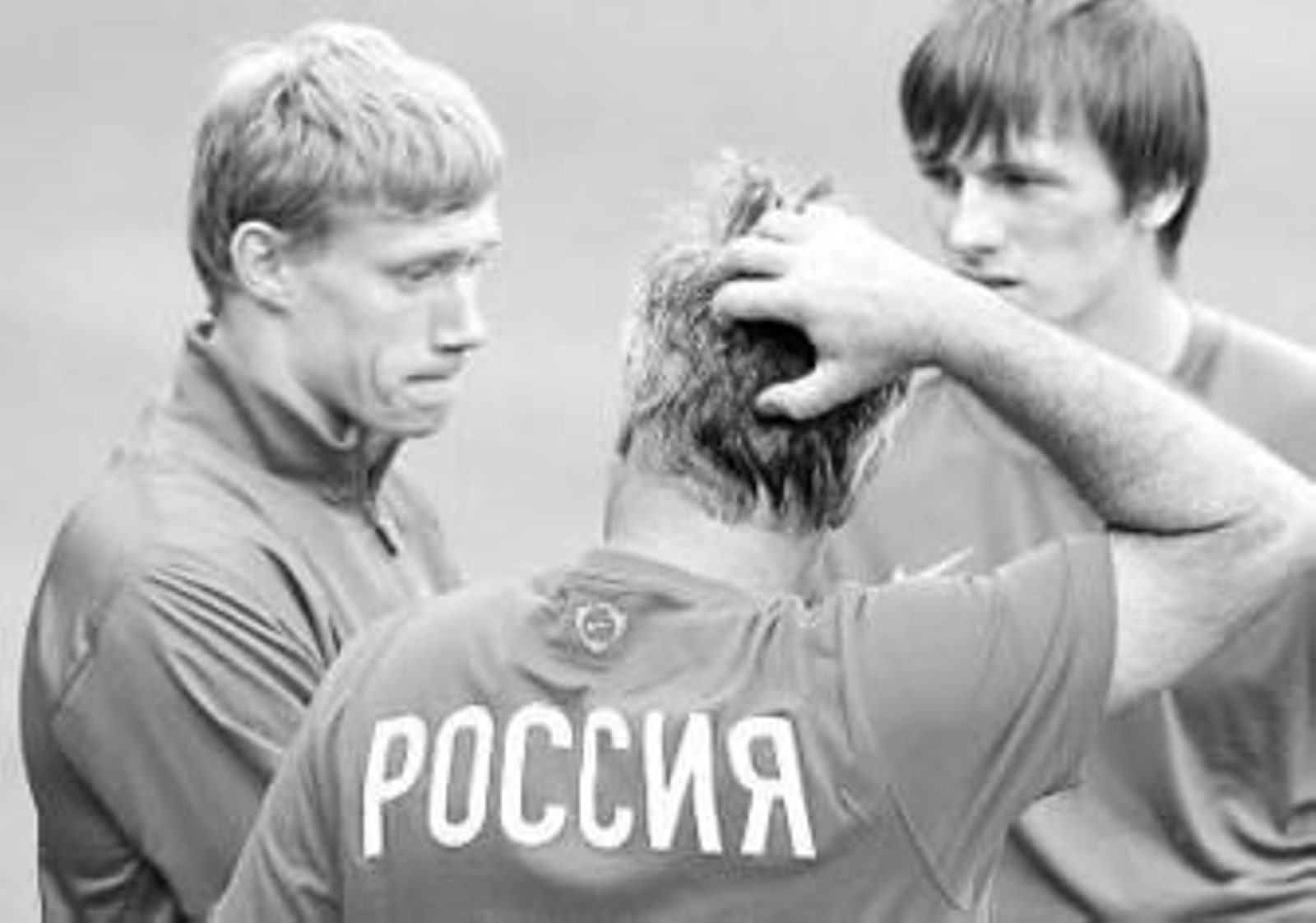 Pogrebnyak, junto a Guus Hiddink. Pogrebnyak, junto a Guus Hiddink.