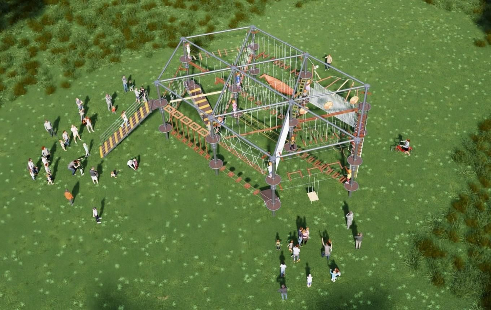 El nuevo parque multiaventura de Frailes.