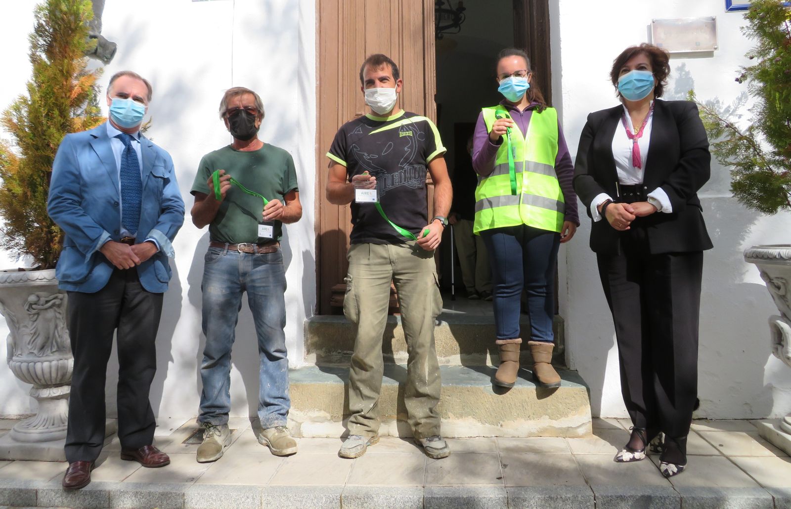 Algunos de los beneficiarios serranos de la iniciativa AIRE.