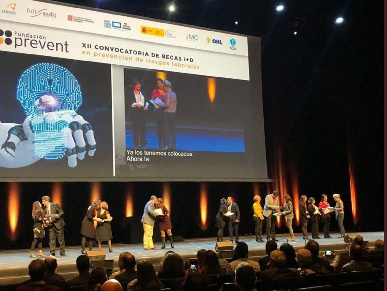 Entrega de la XII convocatoria de becas I+D en prevención de riesgos laborales, en el Auditorio FORUM - CCIB ( Barcelona).