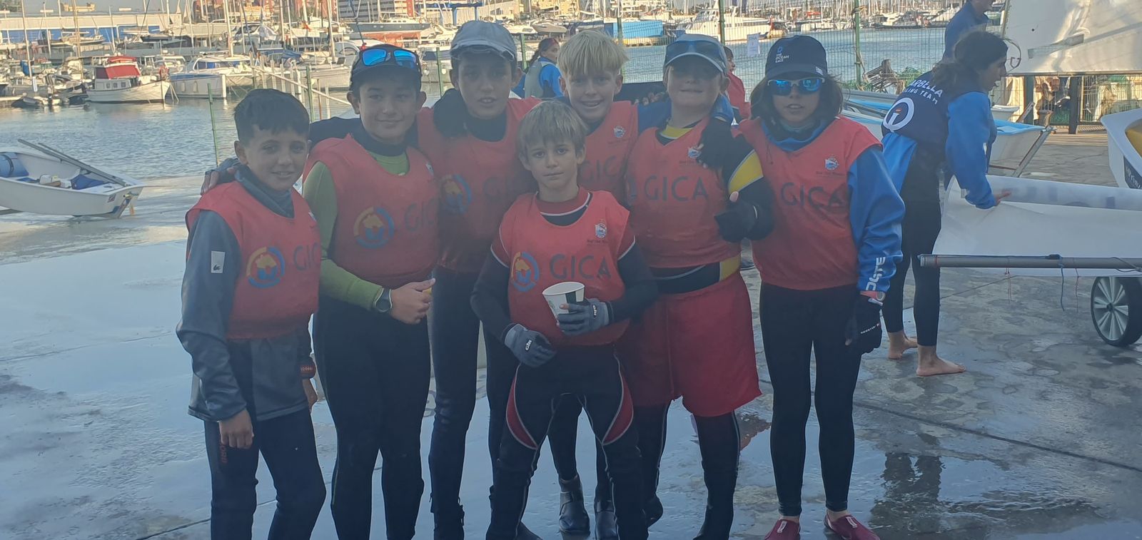 Los representantes del Real Club Náutico de La Línea en la competición