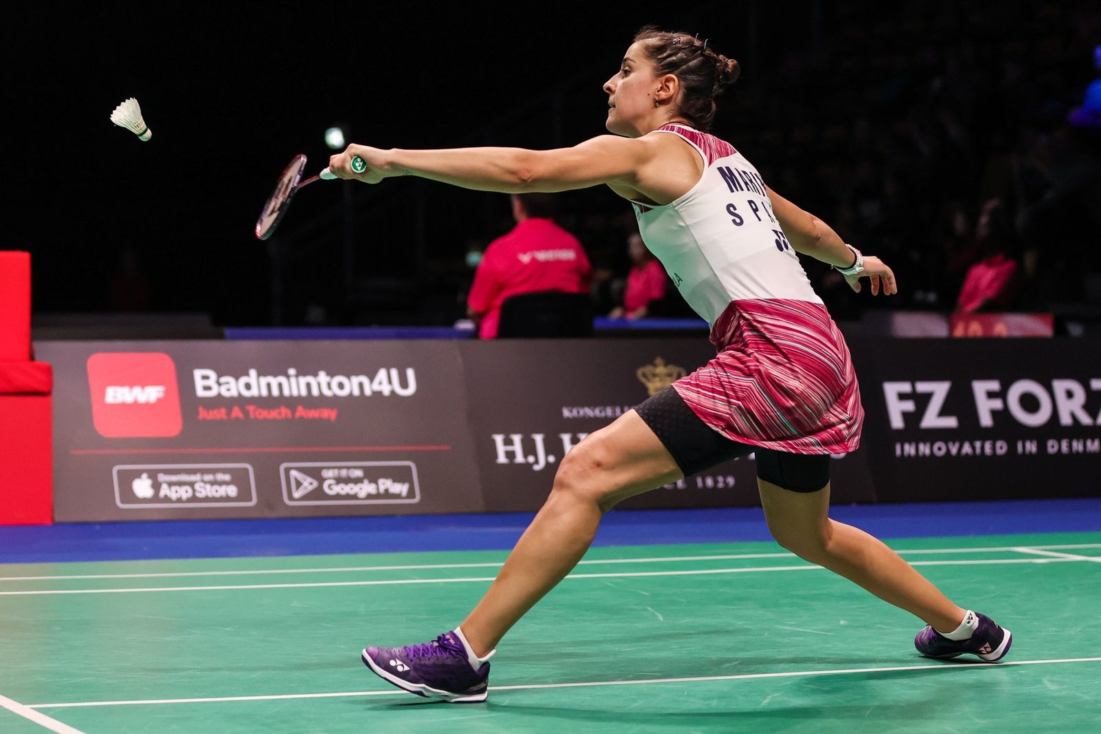 Carolina Marín, durante su participación la pasada semana en Dinamarca.