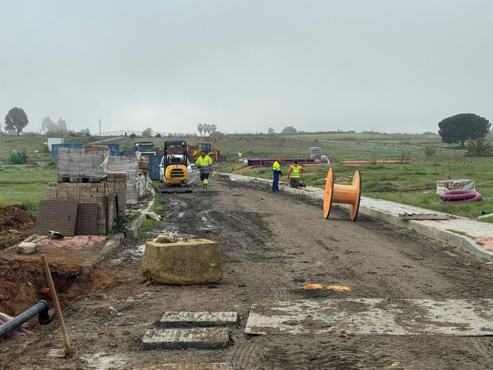 Inicio de las obras de urbanización del Plan Parcial Residencial 4 en Aljaraque.