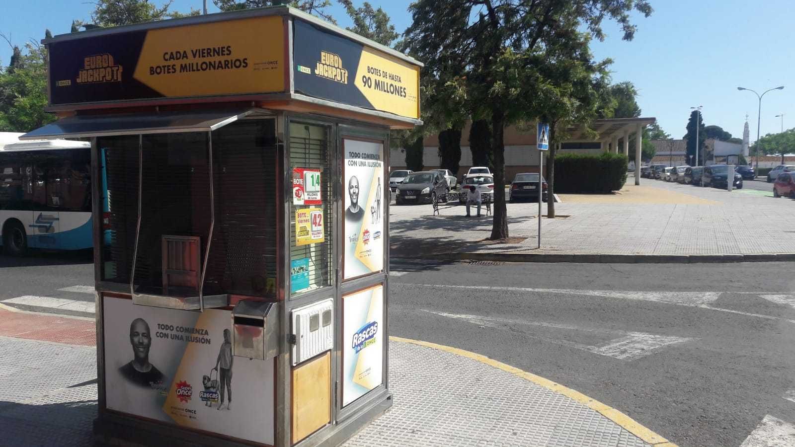Quiosco de la ONCE situado en La Orden donde se han vendido 10 cupones premiados.