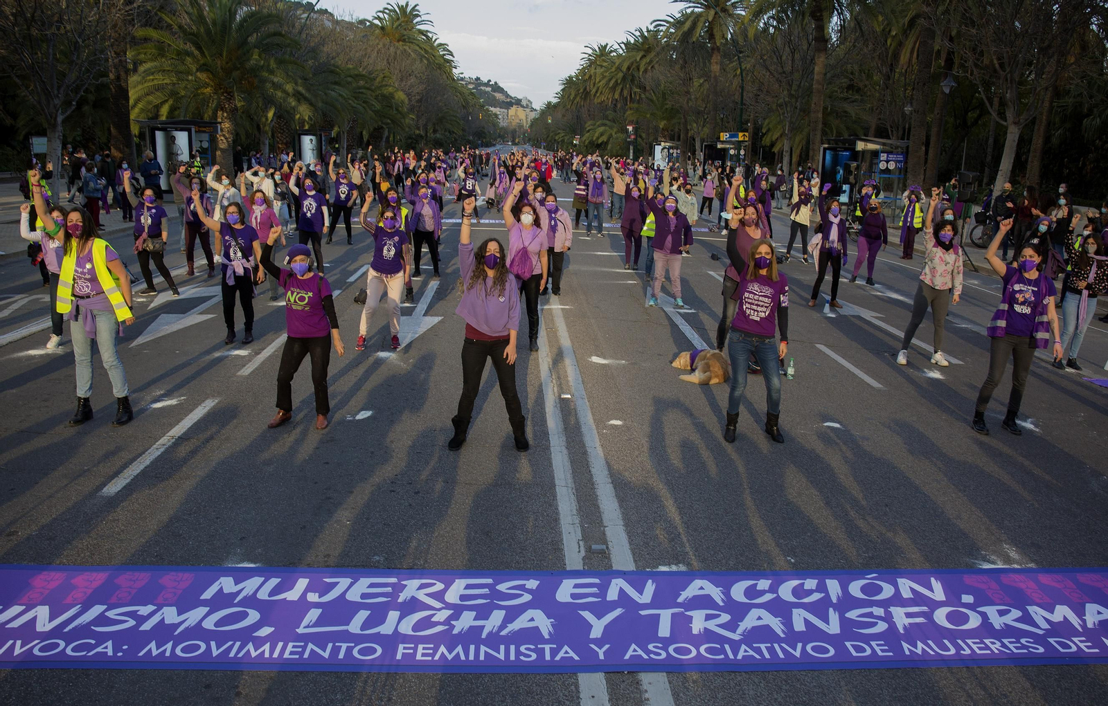 Las fotos de la concentración del 8M en Málaga
