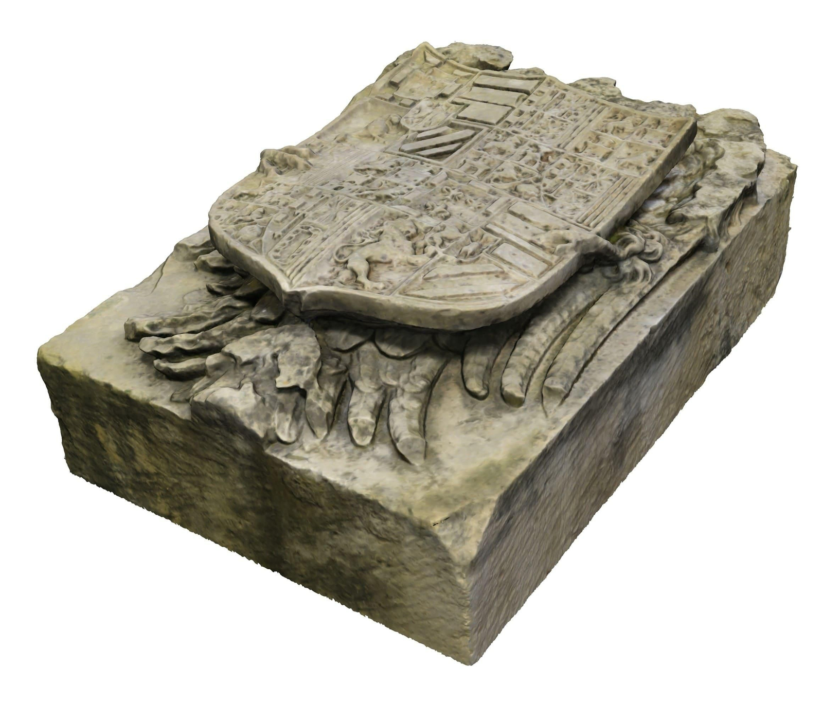 Modelo 3D del escudo de Carlos V.