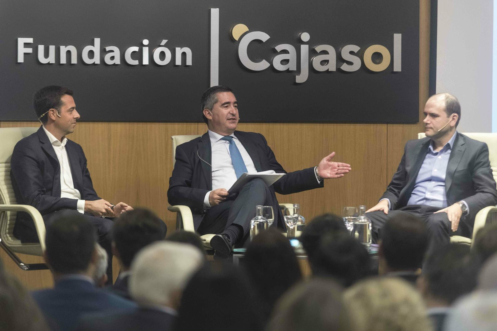 Anselmo Presencio, Francisco García Cabello y Jesús Iglesias, durante el acto.