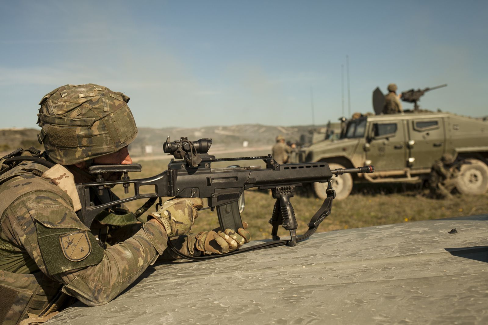 De maniobras con la Legión