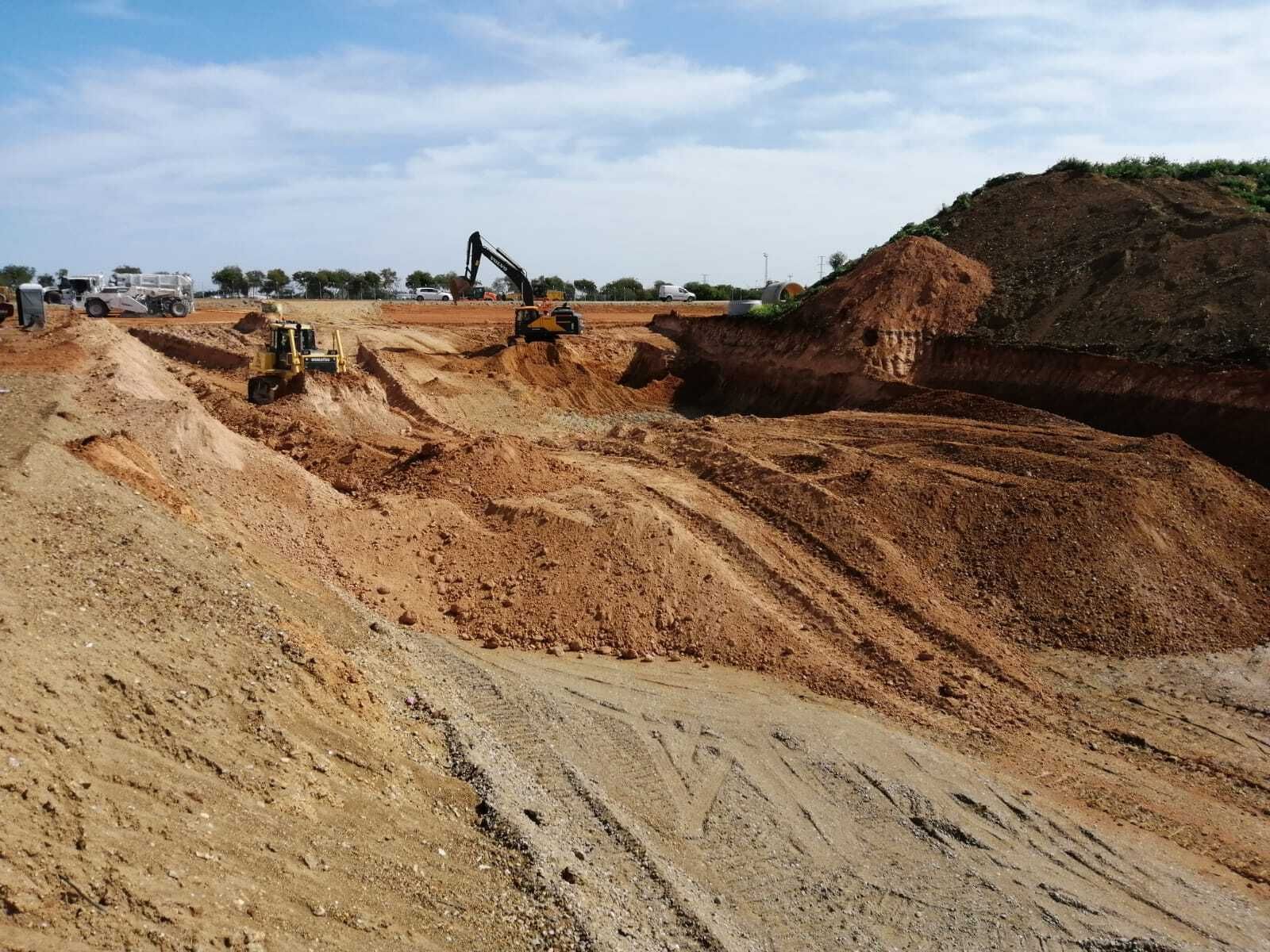 Obras de desoble de la N-IV, entre Dos Hermanas y Los Palacios.