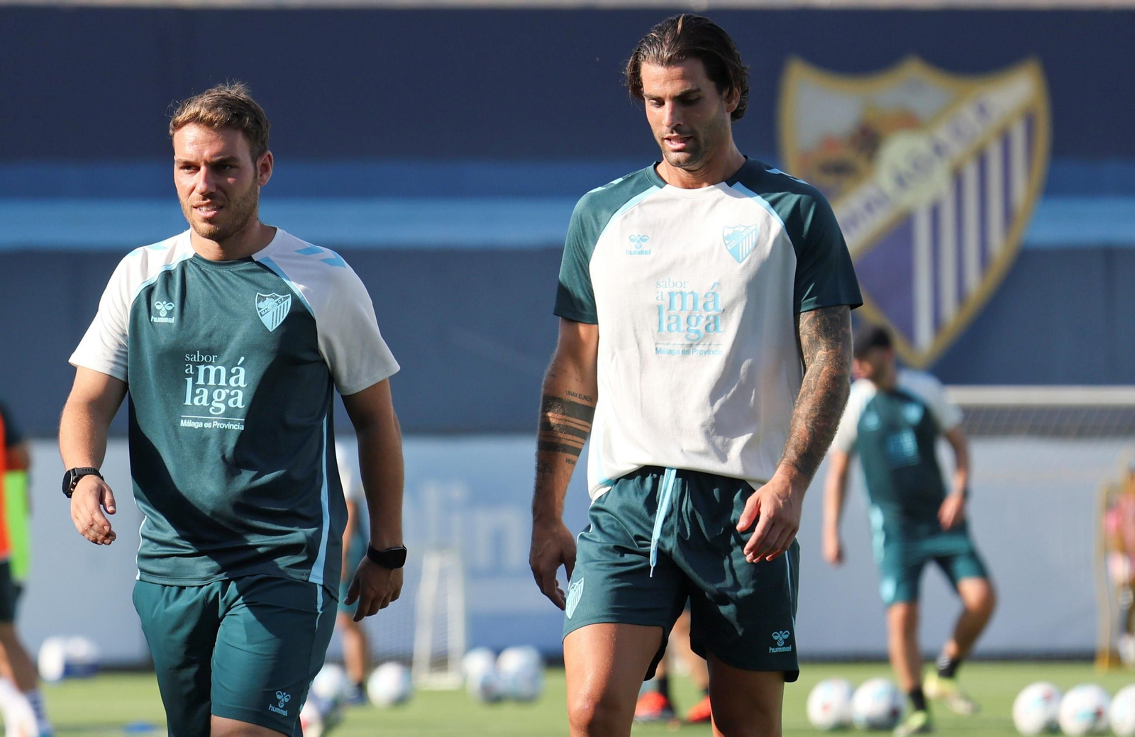 Eneko Jauregi se ejercita en su primer día como jugador del Málaga CF