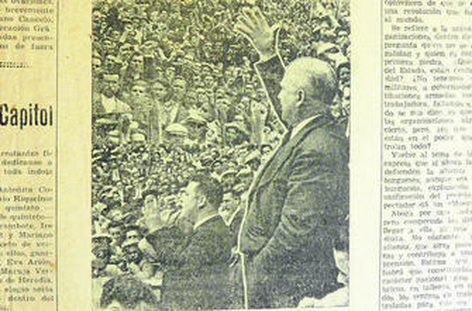 1936 Francisco Largo Caballero en la plaza de toros de Cádiz