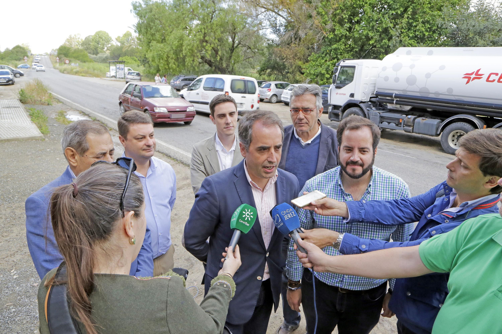 Antonio Saldaña, en una comparecencia realizada en mayo en Estella.