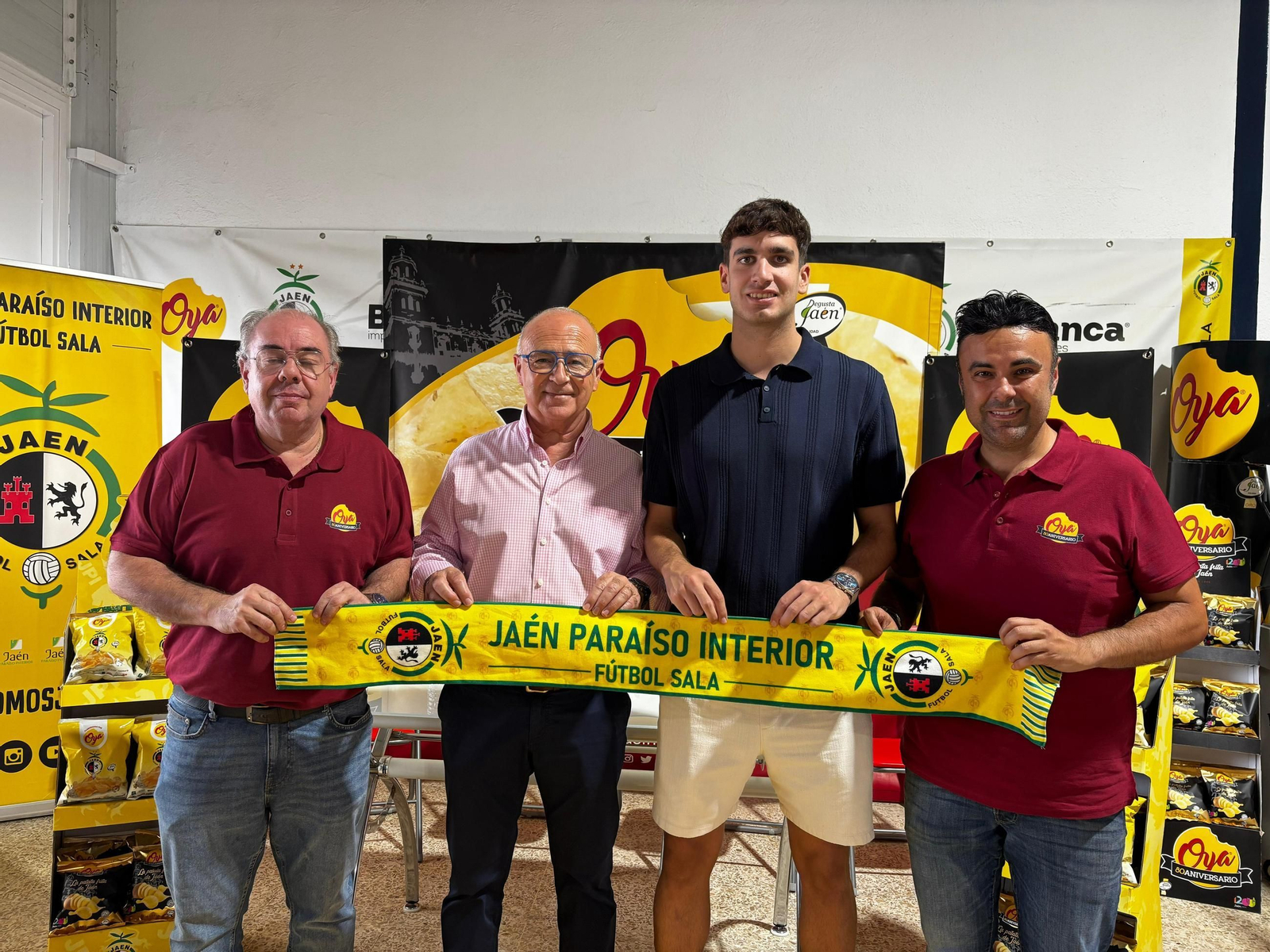 Pablo Ordóñez, junto a David Peragón, Germán Aguayo y Manuel Oya.