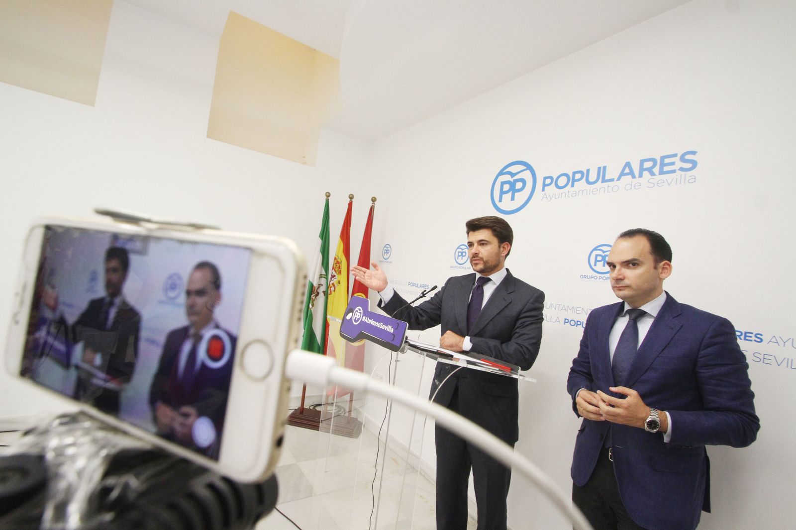 Los ediles Beltrán Pérez y Rafael Belmonte.