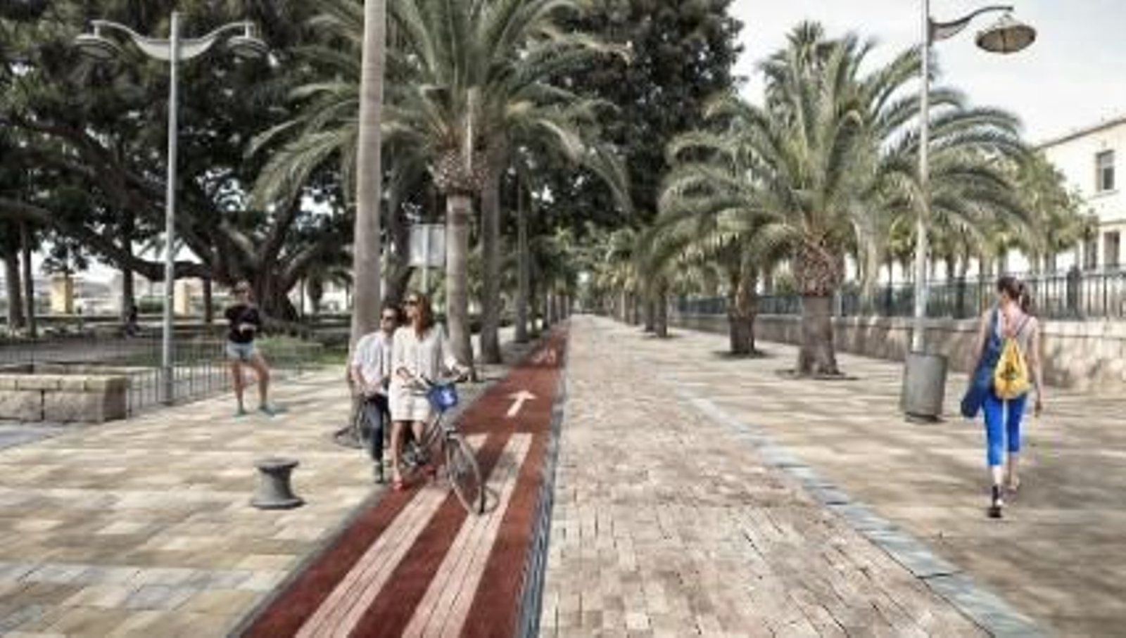 Adoquines en la Vía Parque y calles perpendiculares al parque para suavizar el tráfico