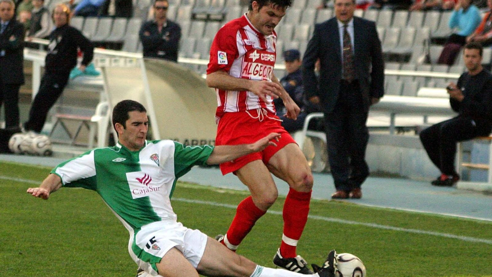 Andrés Armada, durante un partido del Algeciras en El Arcángel del curso 05-06.