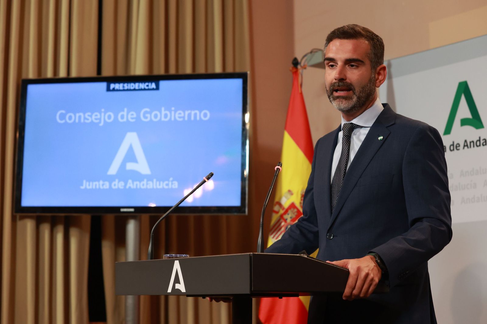 Ramón Fernández-Pacheco, en la rueda de prensa posterior al Consejo de Gobierno.