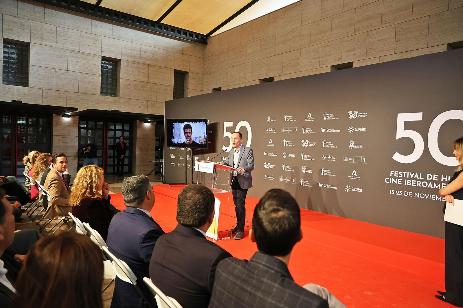 Imágenes de la presentación oficial de la 50 edición del festival de Cine Iberomaericano de Huelva