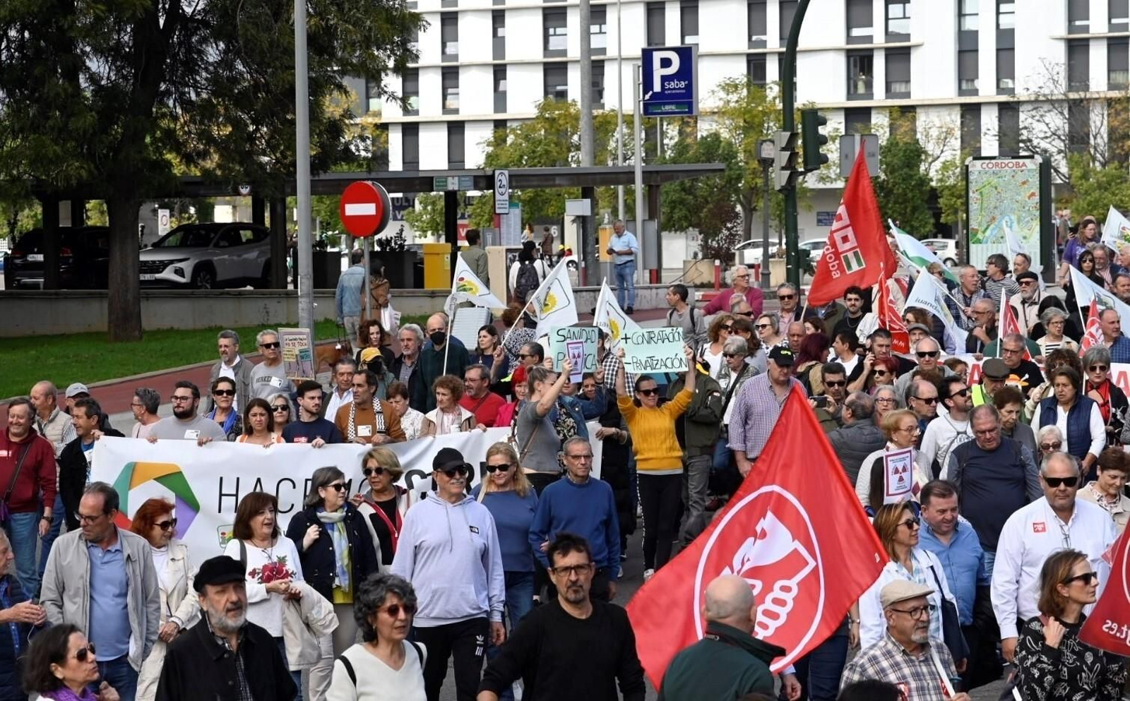 La manifestación en defensa de la sanidad pública en Córdoba, en imágenes