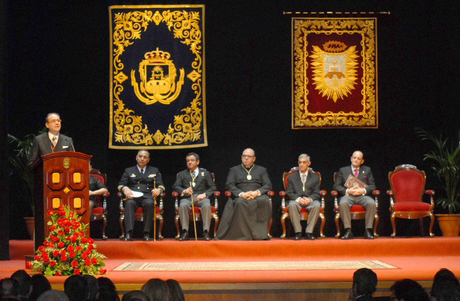 Juan José Castiñeiras Bustillo, durante la presentación del pregonero en 2014