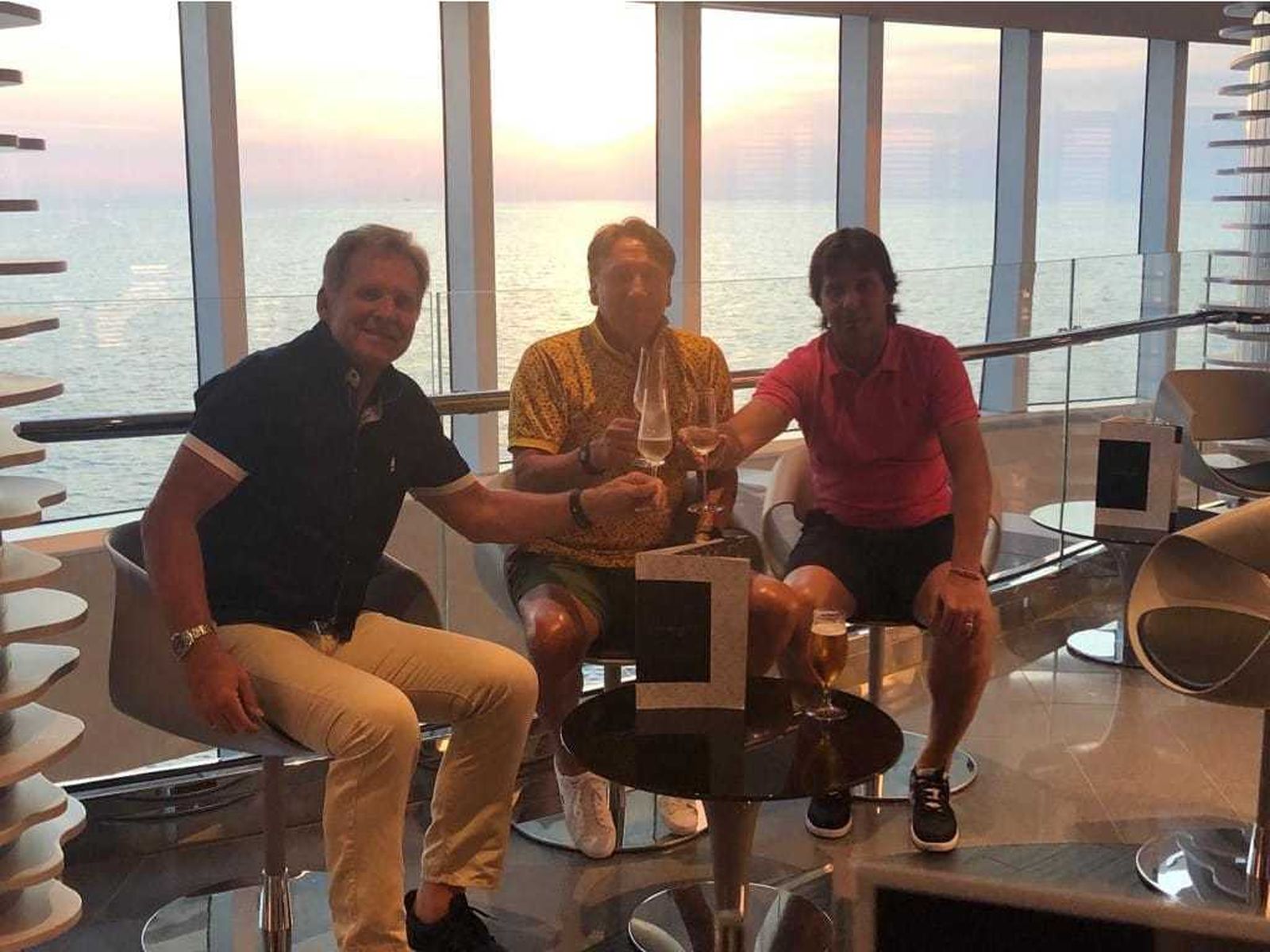 Bernd Schuster, Esteban Vigo y Jesús Mendoza.